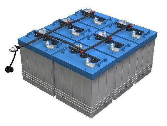 how to connect two or more batteries in series and parallel